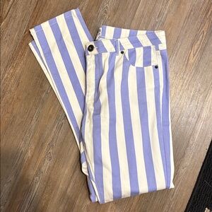 Blue and White Striped Pants by ASOS